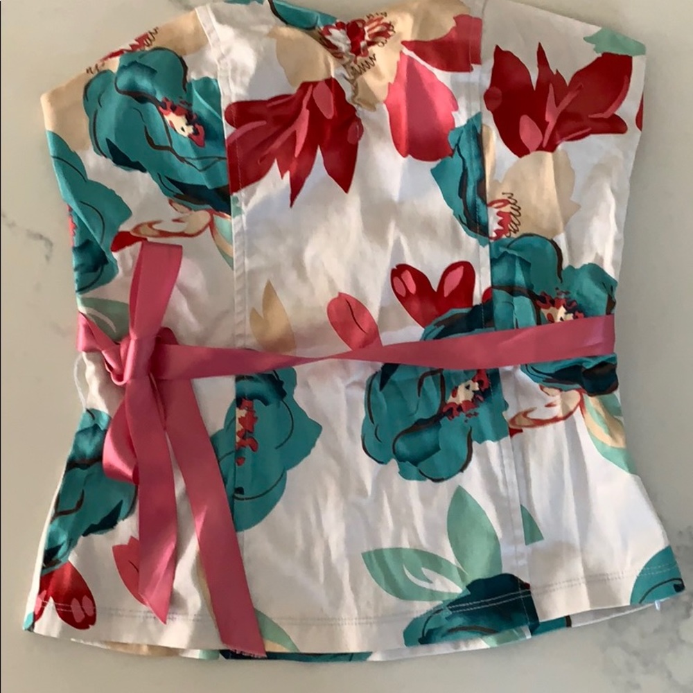 Guess stretchy jeans floral tube top